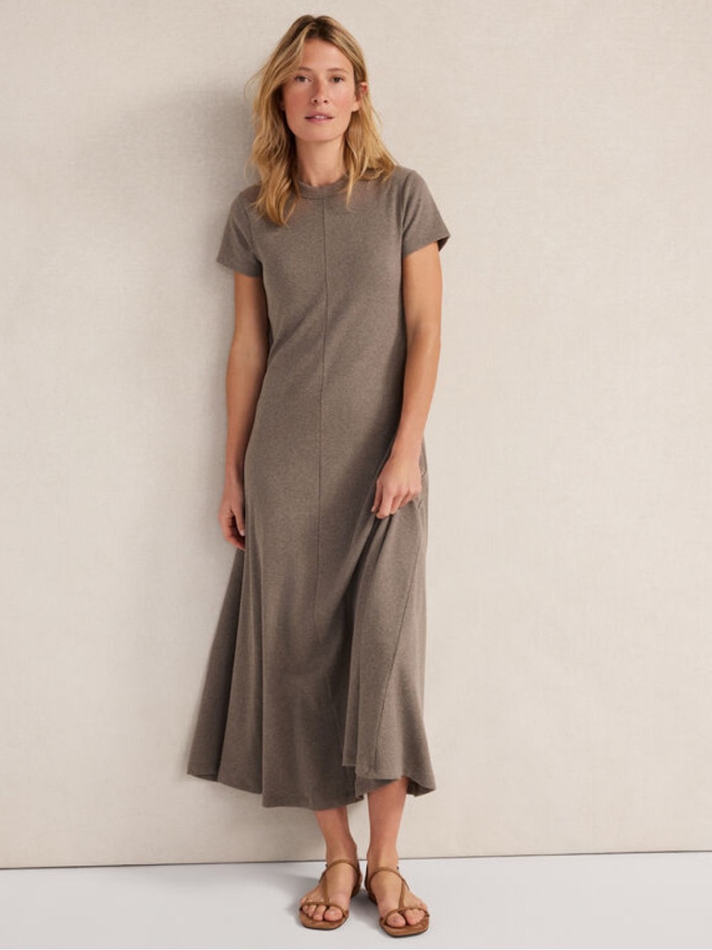 Haven Well Within Organic Cotton Rib Knit Maxi Dress small NWT
